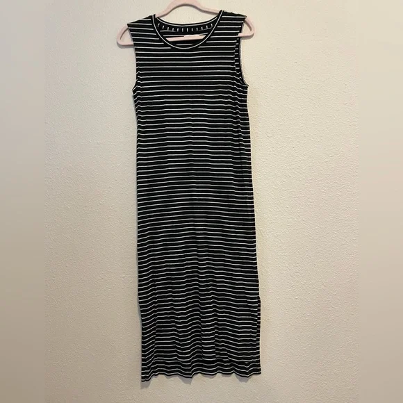 madewell striped maxi dress Striped Circle Maxi Dress in 100% Linen